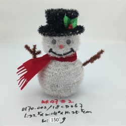 3D TINSEL SNOWMAN IN POLYBAG
