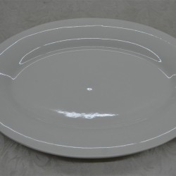 WHITE  12' OVAL PLATE